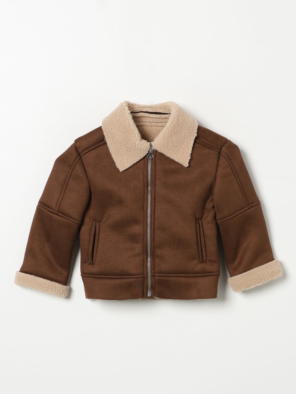 Shop Paolo Pecora Coat  Kids Color Brown In Braun