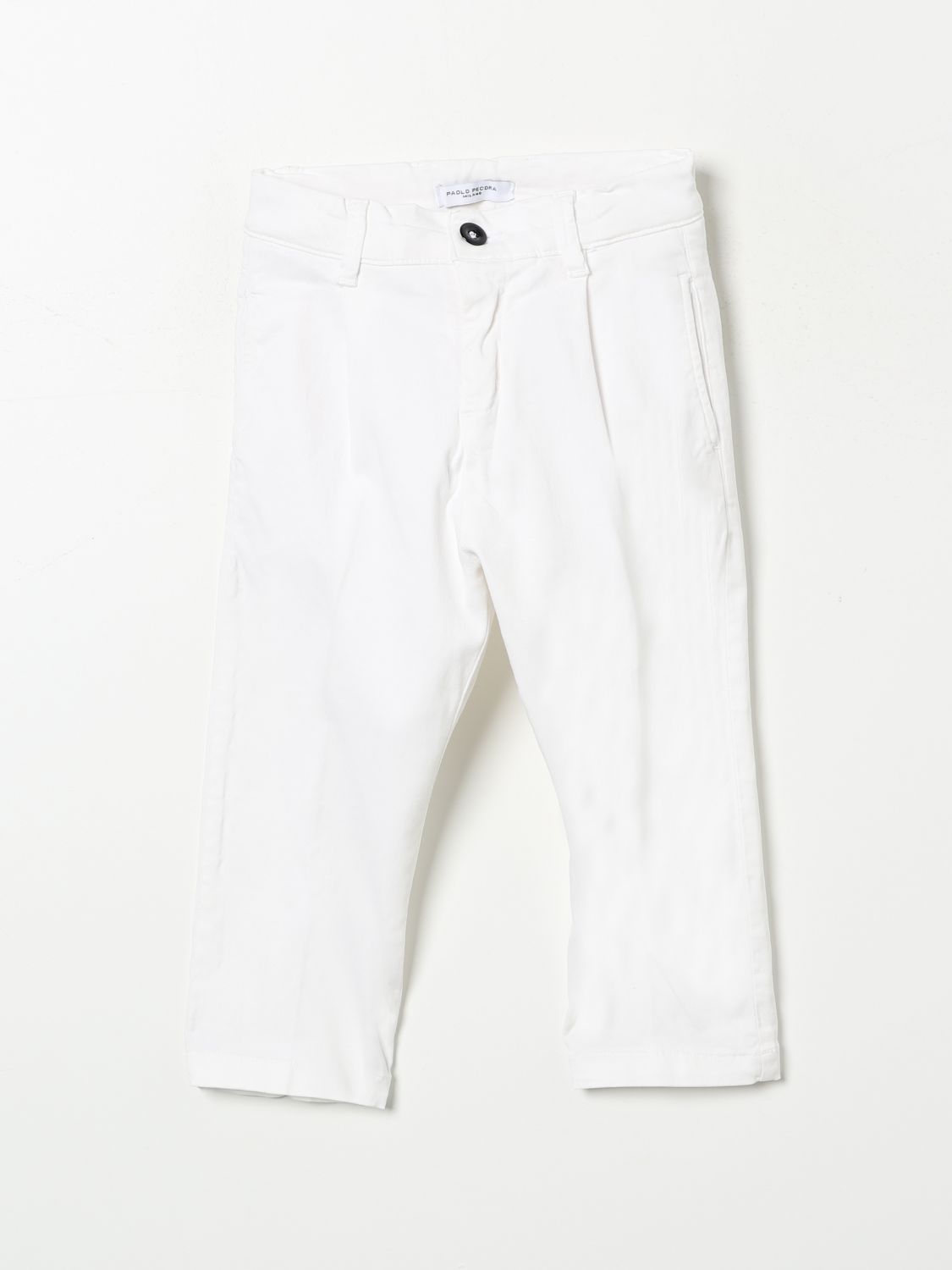 Shop Paolo Pecora Pants  Kids Color White In Weiss