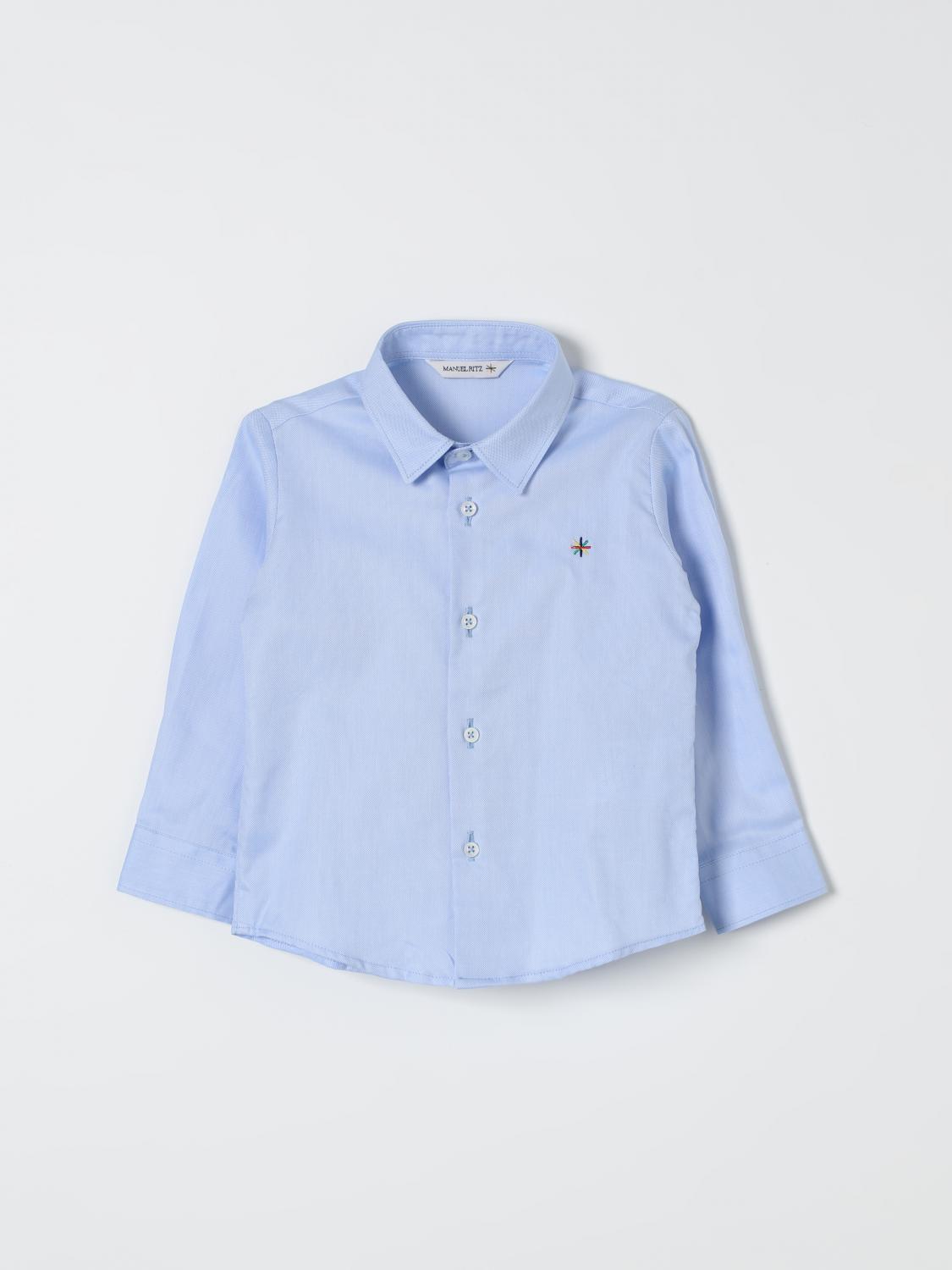 Shop Manuel Ritz Shirt Kids Color Gnawed Blue In Hellblau