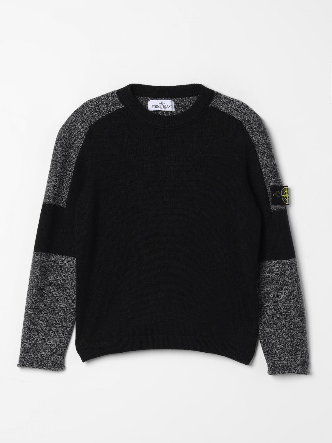 Stone Island Sweater Junior Kids Color Black In Schwarz