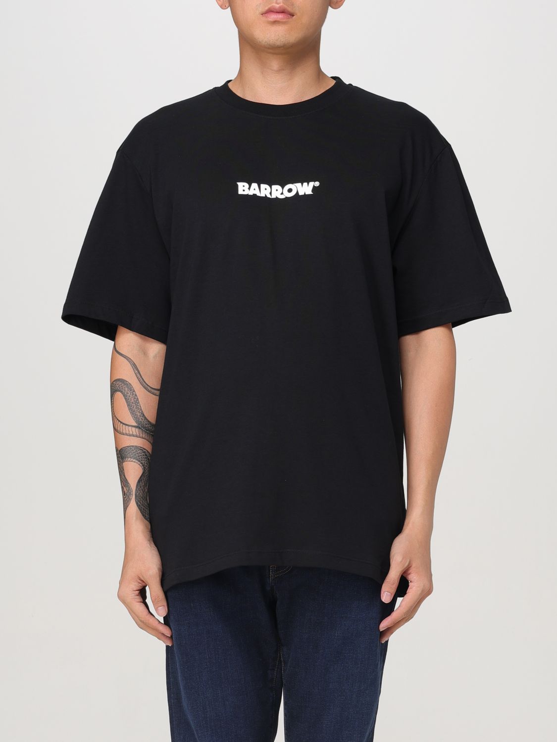 Shop Barrow T-shirt  Men Color Black In Schwarz