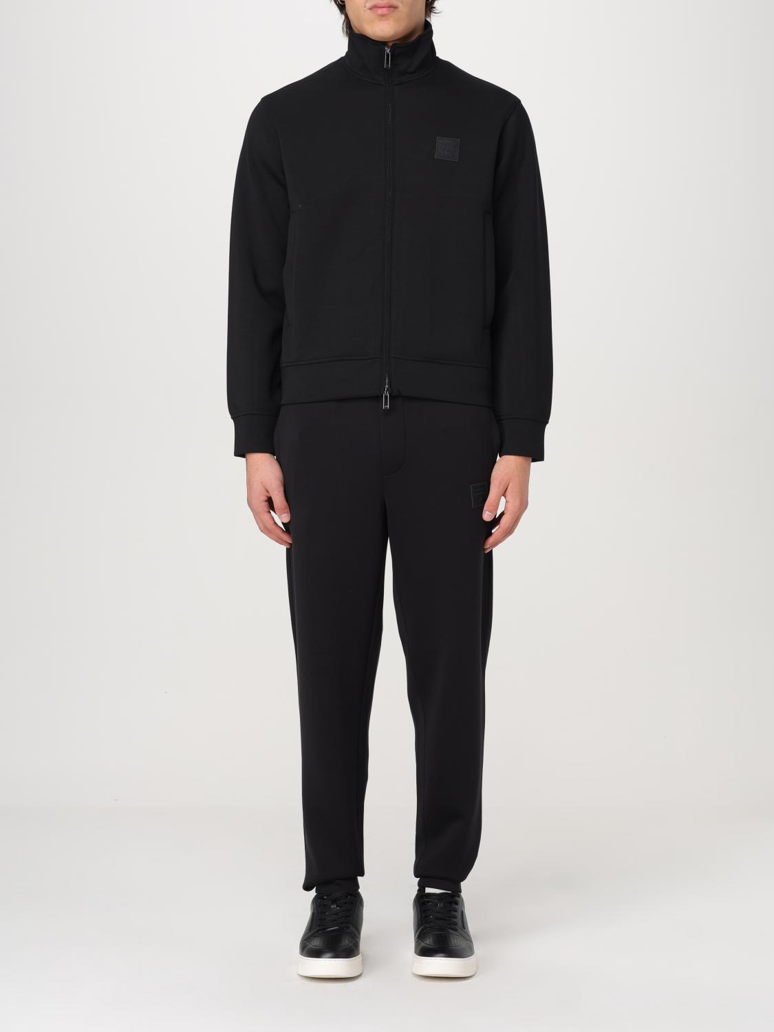 Shop Emporio Armani Sweat  Men Color Black In Schwarz