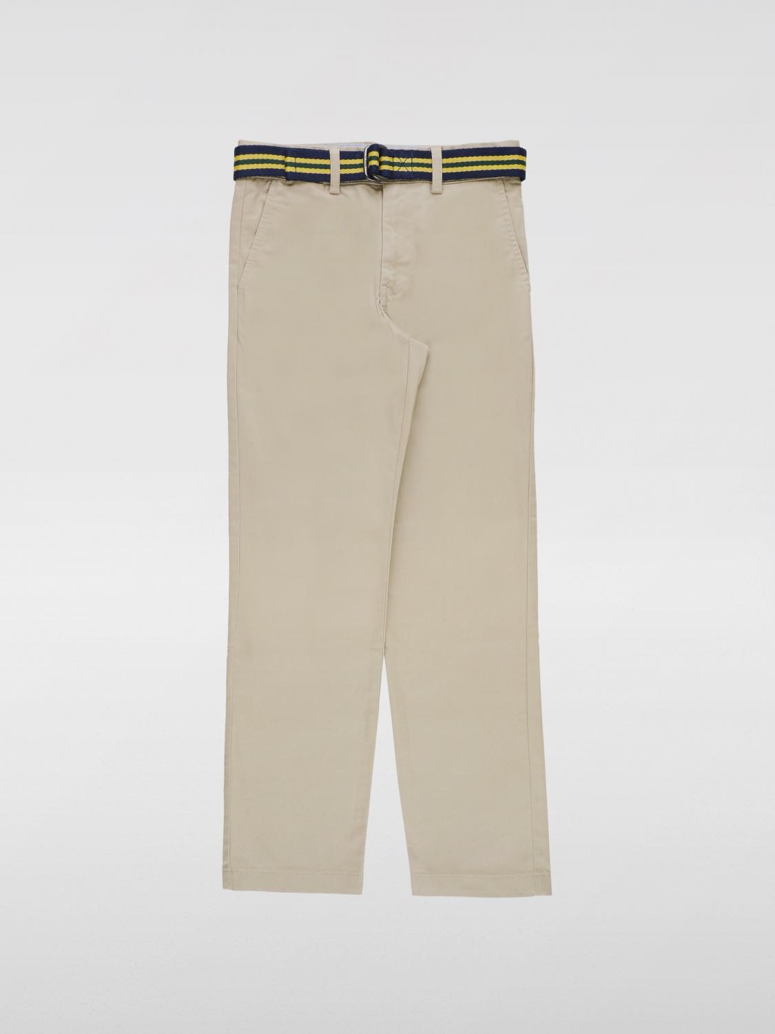Polo Ralph Lauren Boys Beige Cotton Trousers In Beige