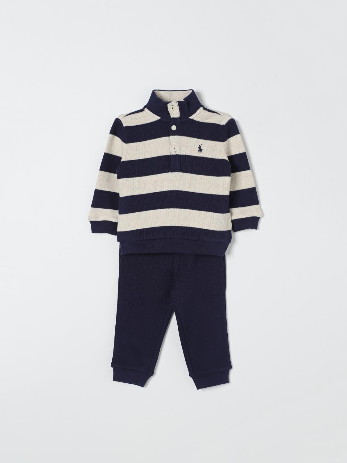 Shop Polo Ralph Lauren Jumpsuit  Kids Color Blue In Blau