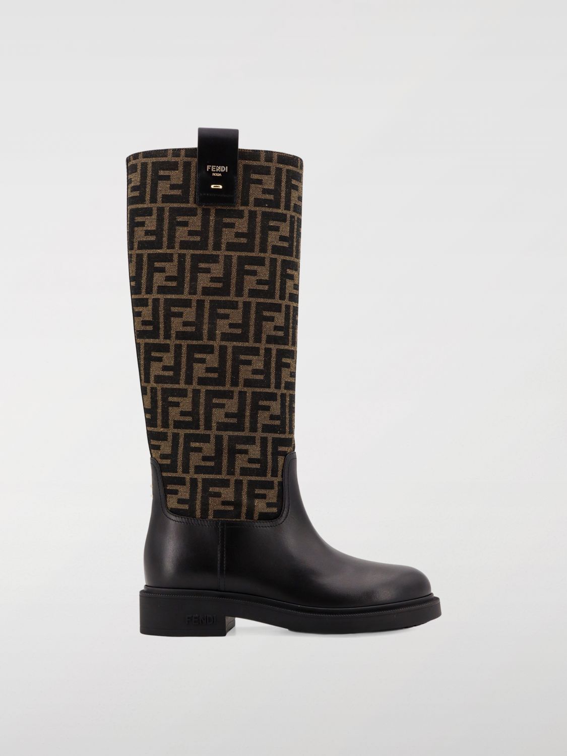 Shop Fendi Boots  Woman Color Black In Schwarz