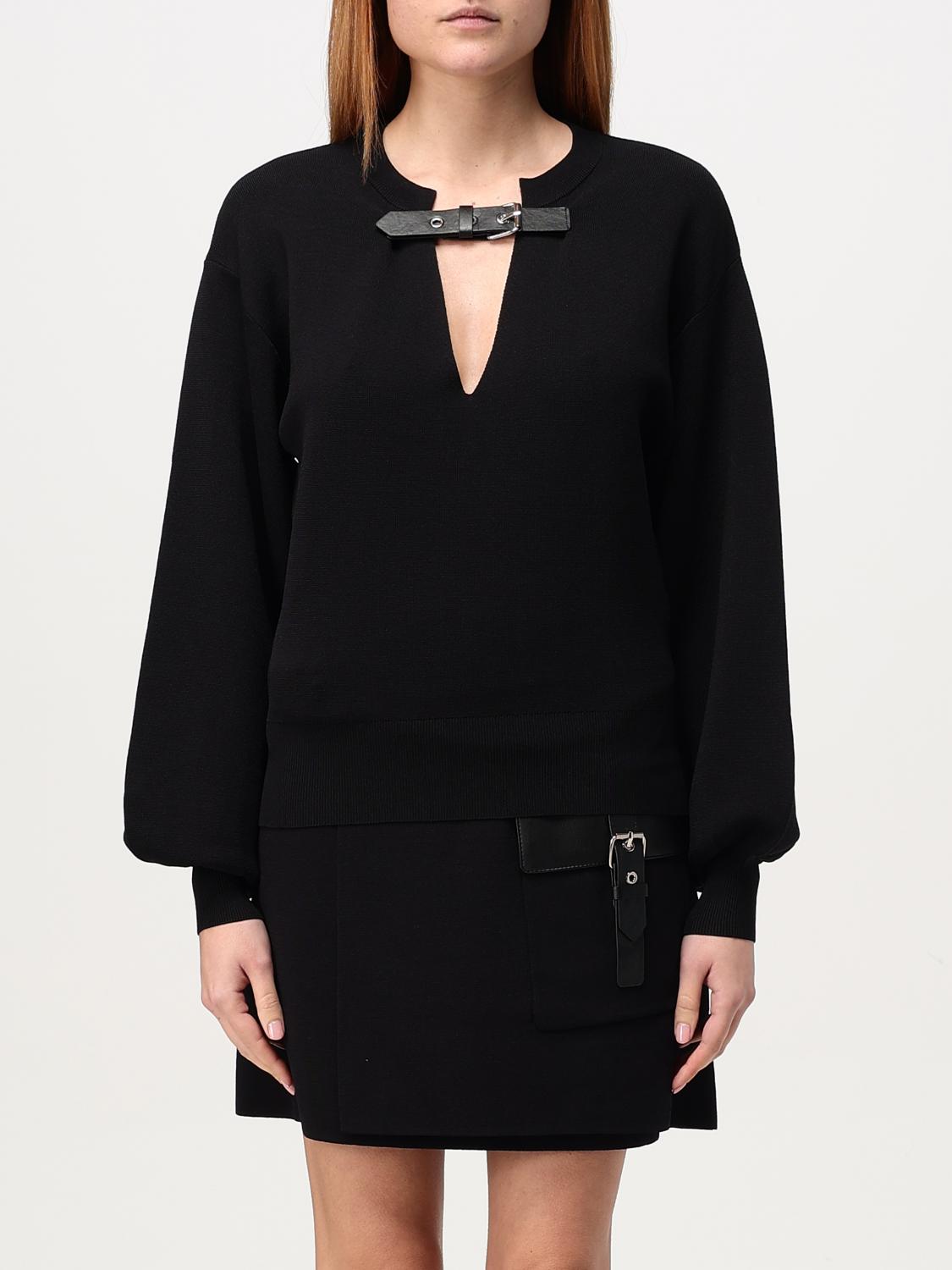 Liu •jo Strap Detailed V-neck Jumper Liu-jo In Schwarz