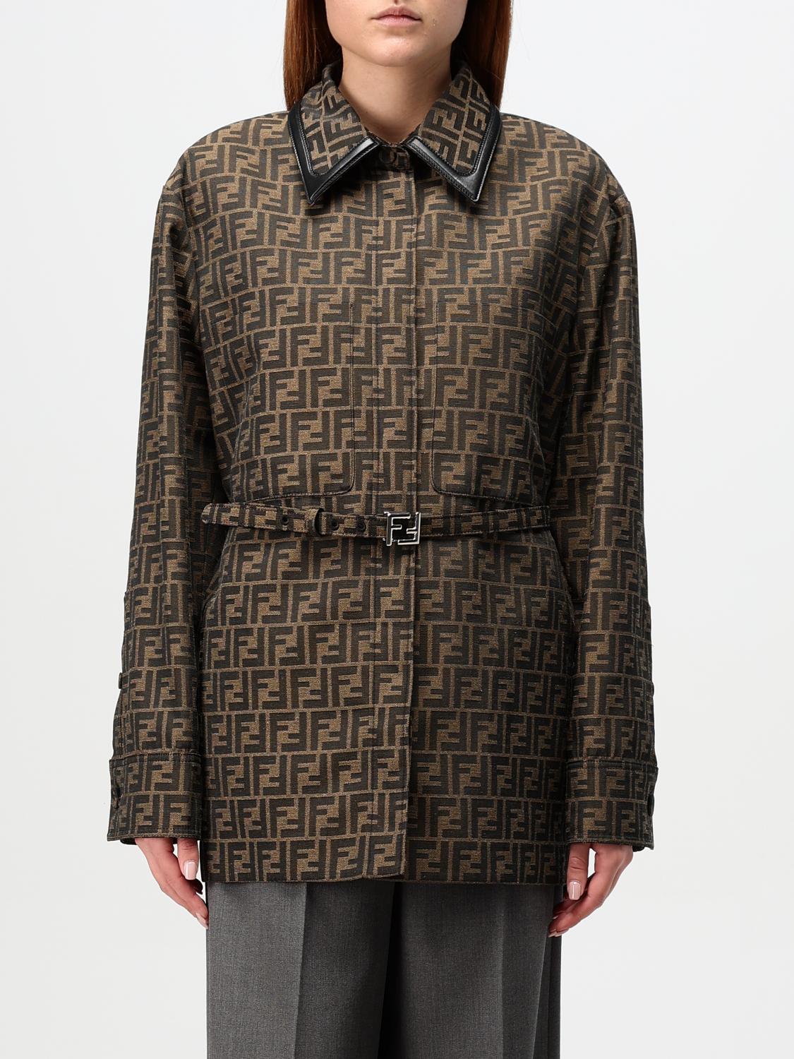 FENDI Giacca in canvas con monogram all-over
