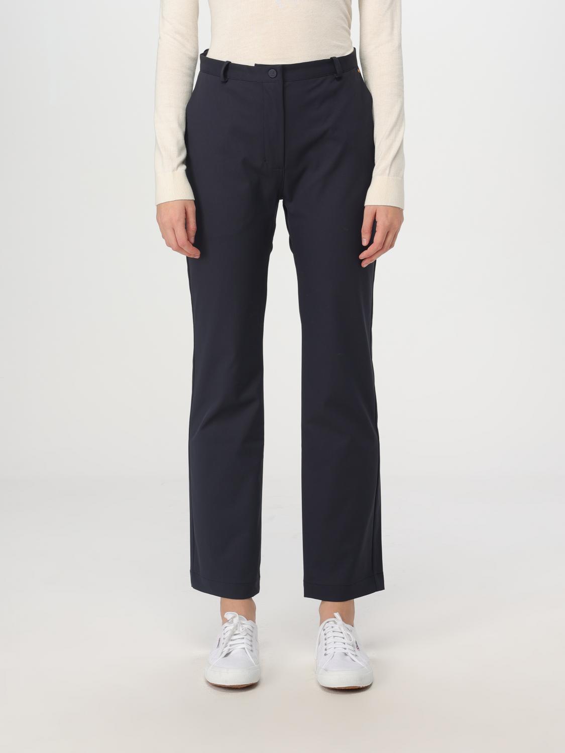 Shop K-way Pants Woman Color Blue In Blau