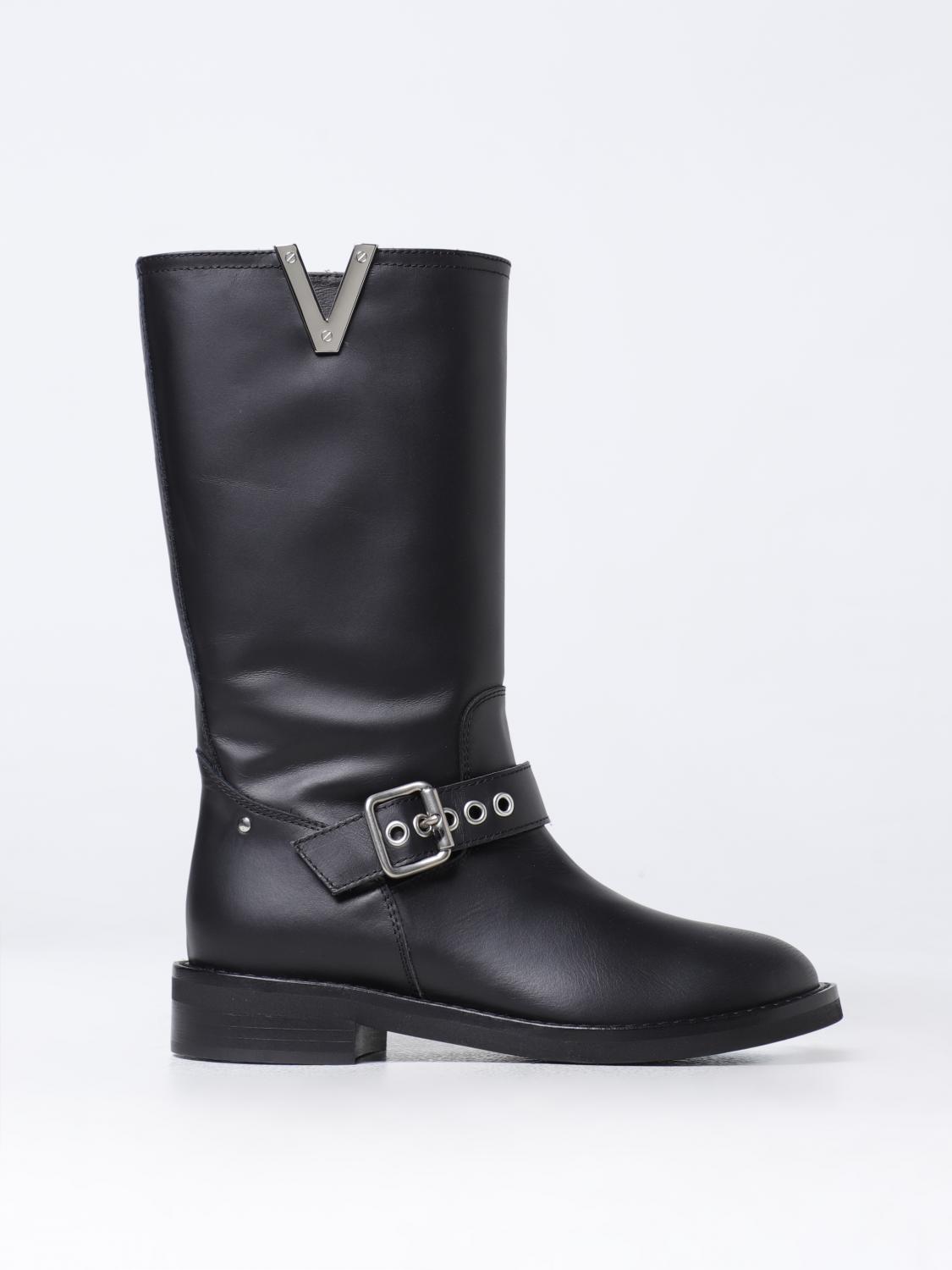 Via Roma 15 Belted Short Boots In Schwarz