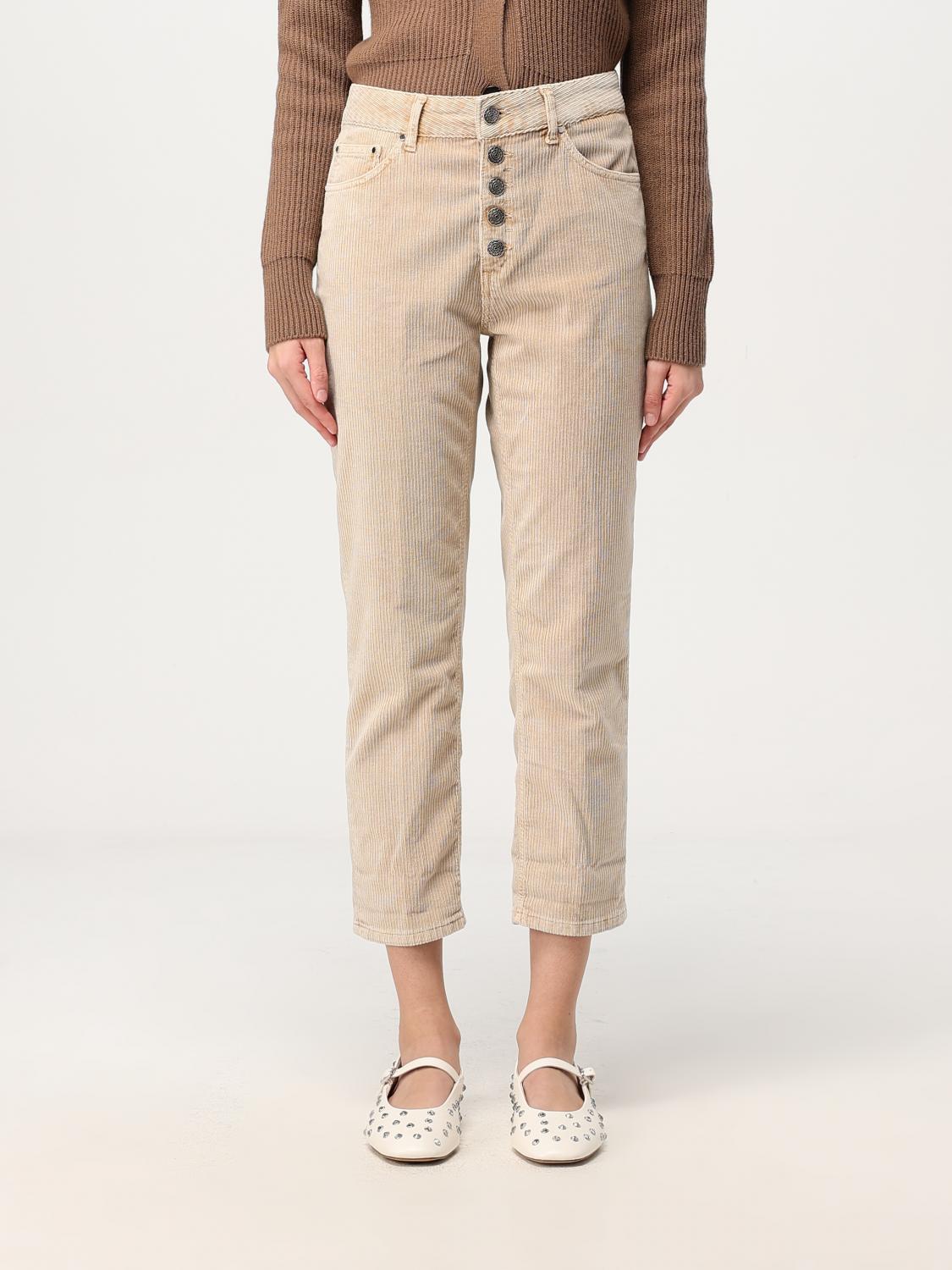 Dondup Pants  Woman Color Beige In Neutral