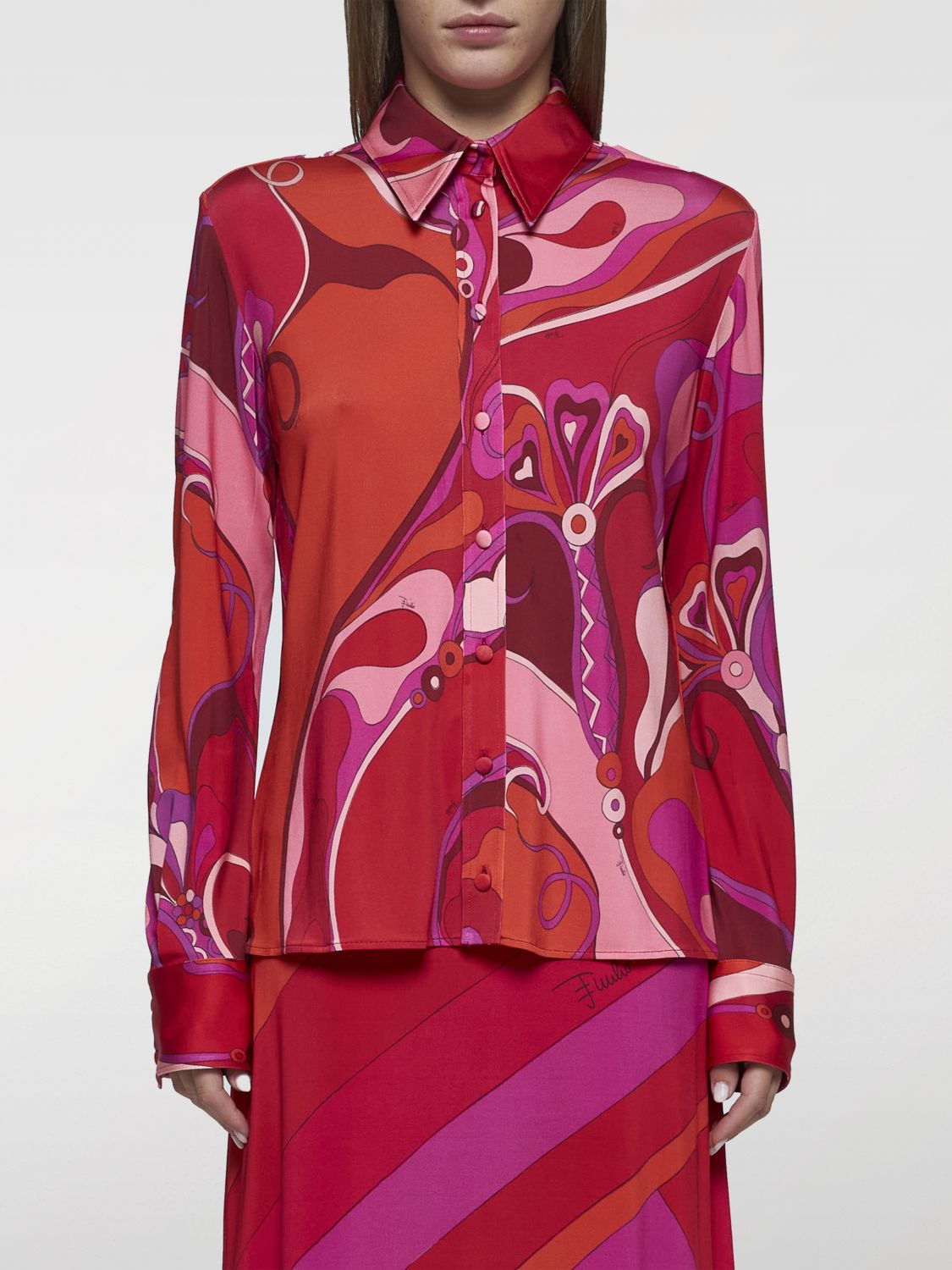 Shop Pucci Shirt  Woman Color Red In Rot