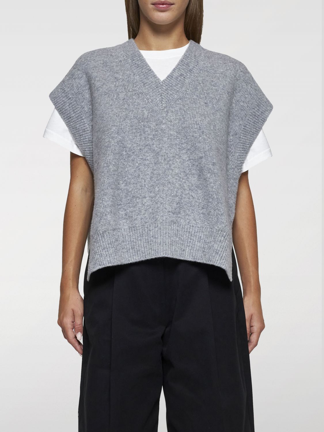 Shop Studio Nicholson Sweater  Woman Color Grey In Grau