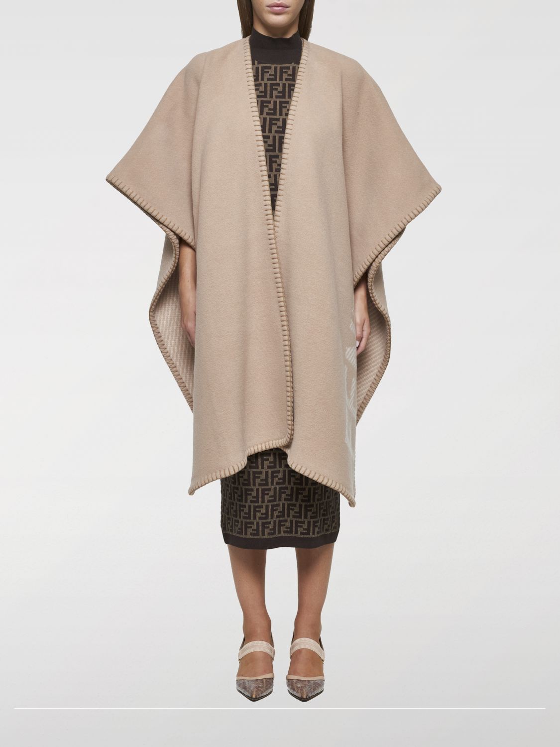 Fendi Cape  Woman Color Beige