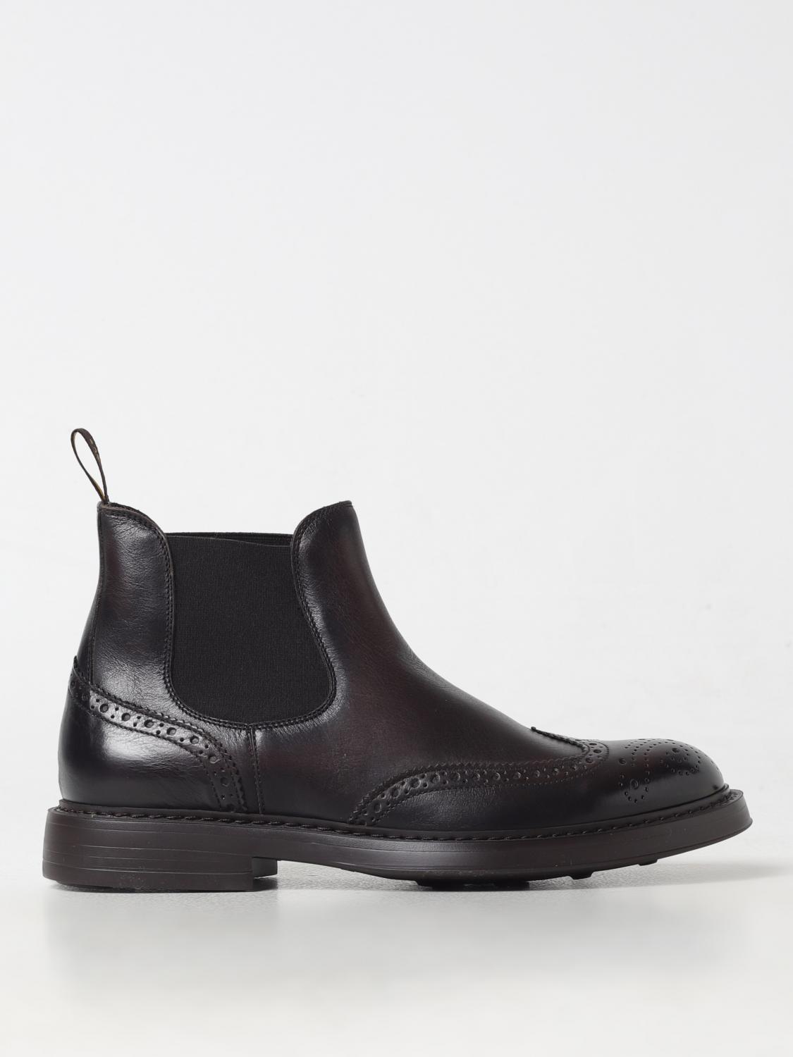 Doucal's Perforated-detail Chelsea Boots In Braun