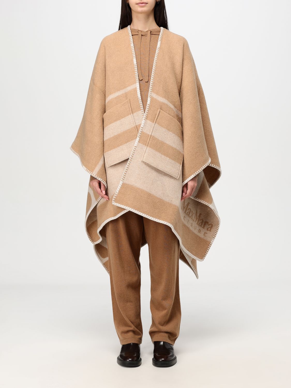 MAX MARA CAPE MAX MARA LEISURE WOMAN COLOR BEIGE G16792022