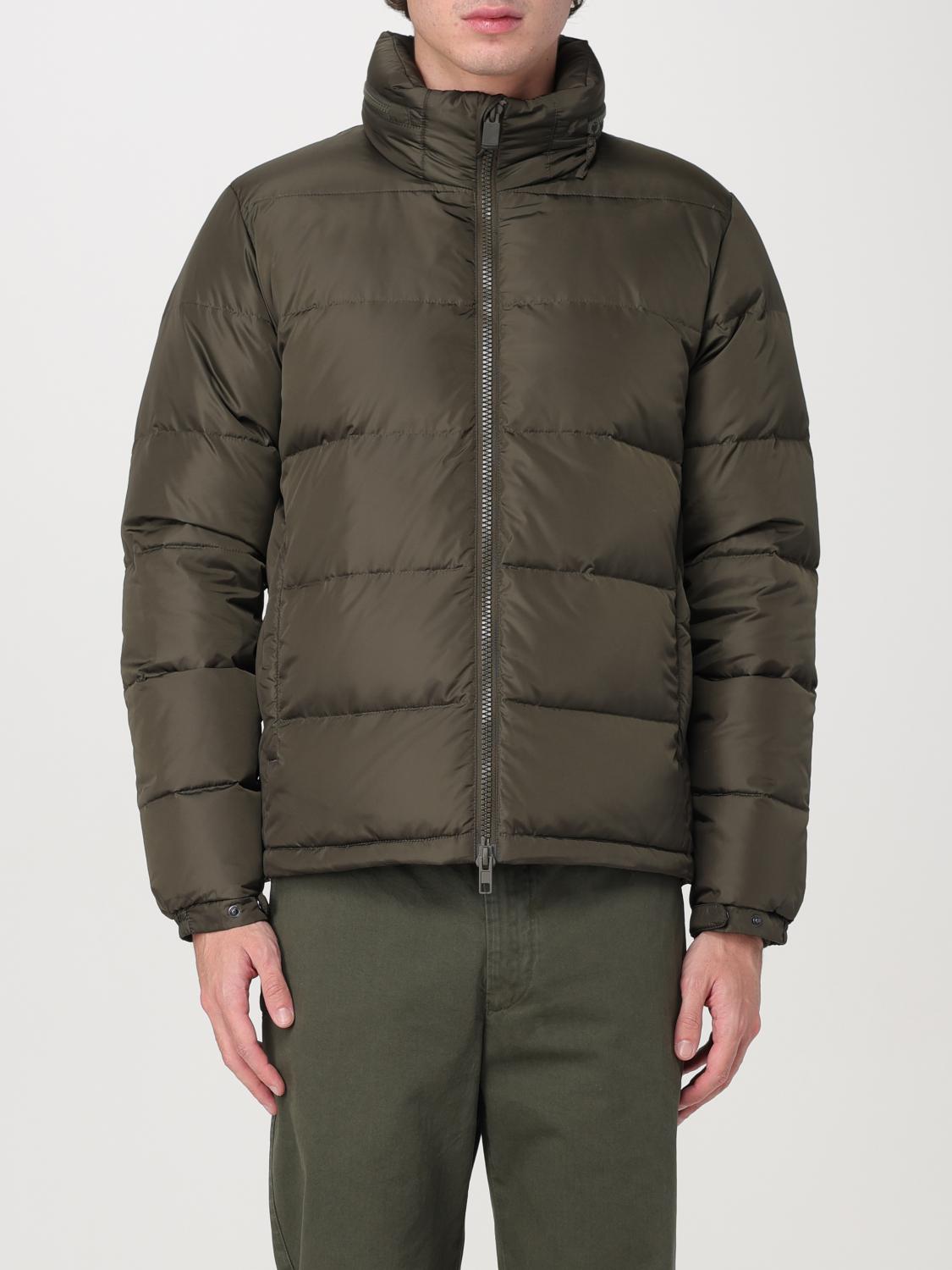 Aspesi Padded Funnel-neck Jacket In Grün