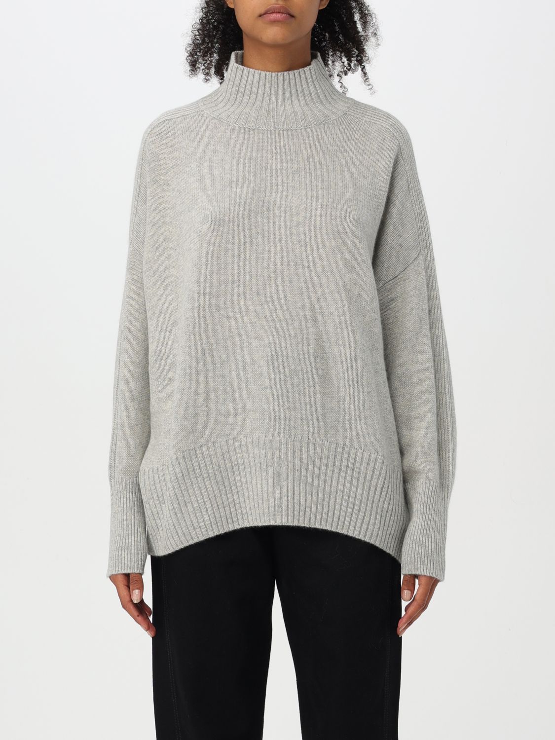 Shop Allude Sweater  Woman Color Grey In Grau