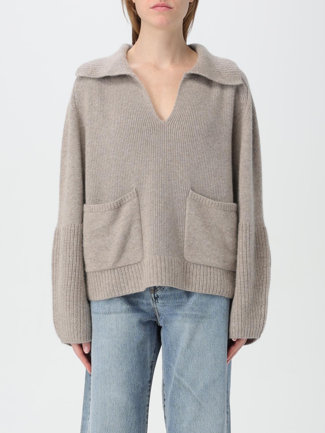 Shop Allude Sweater  Woman Color Grey In Grau