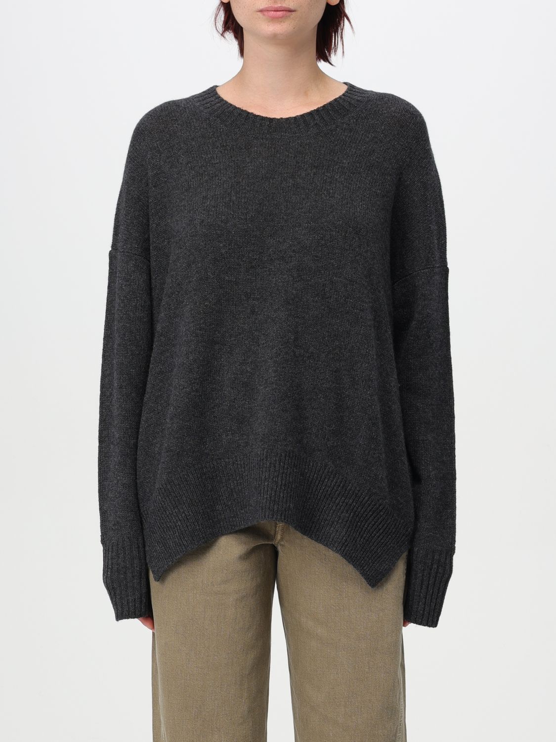 Shop Allude Sweater  Woman Color Grey In Grau