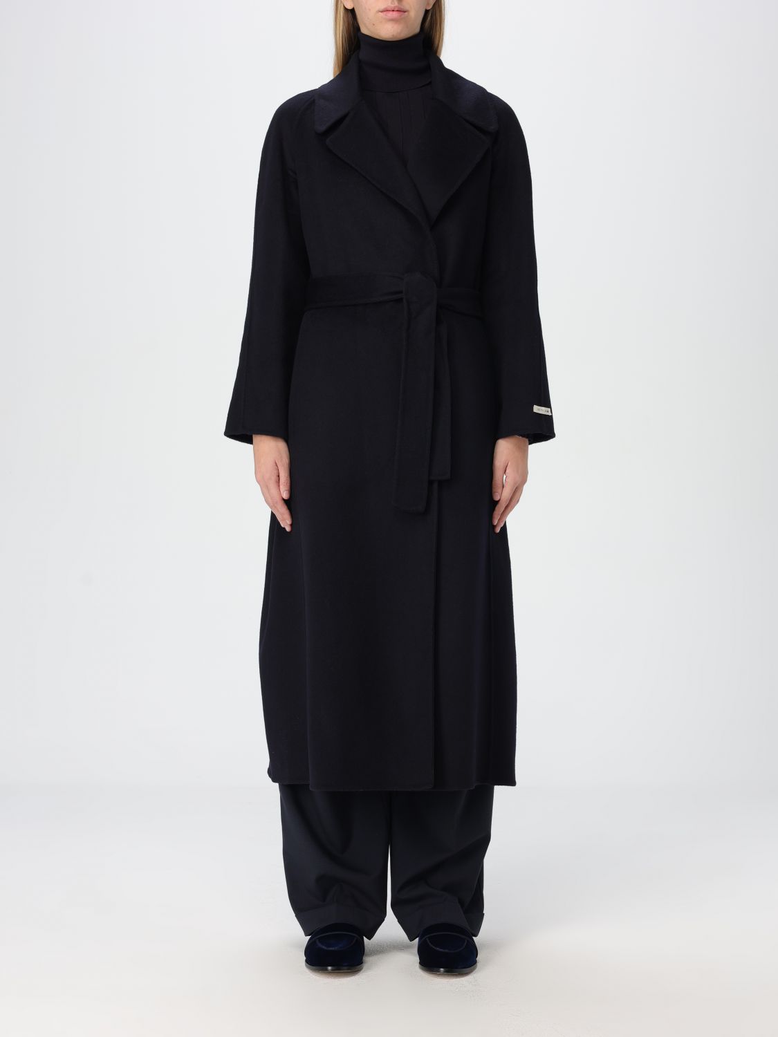 Shop Paltò Coat  Woman Color Black In Schwarz