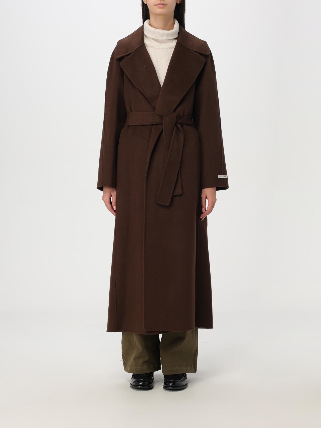 Shop Paltò Coat  Woman Color Brown In Braun