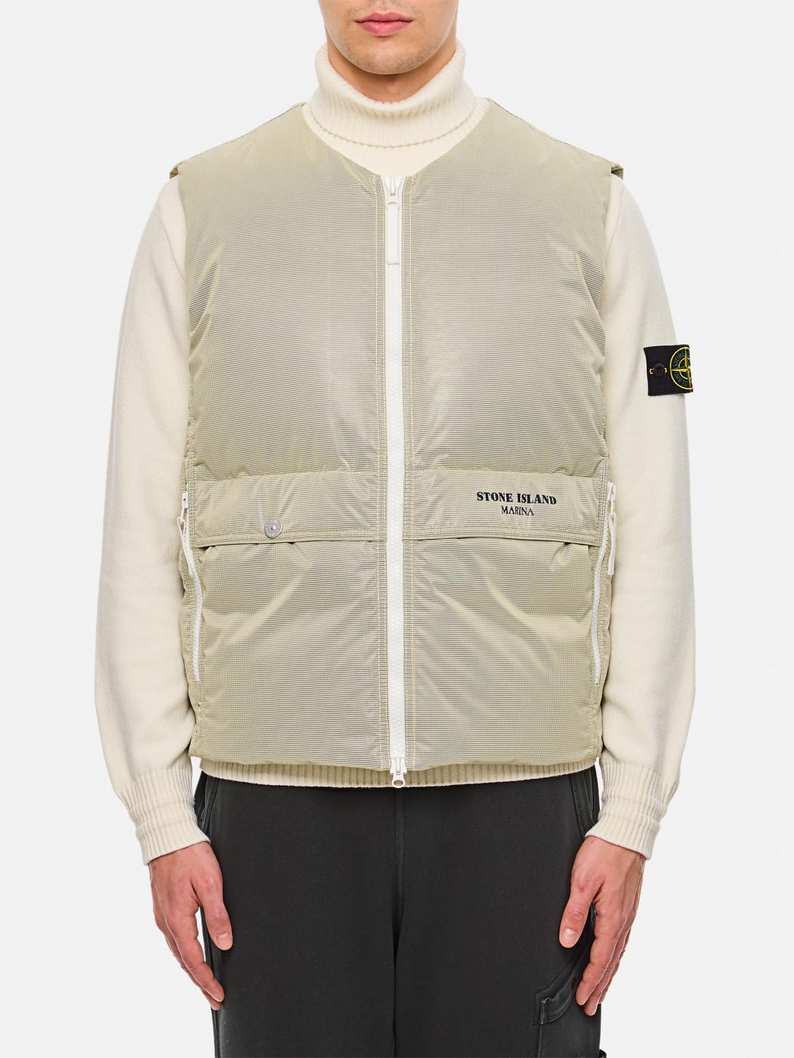 Stone Island Suit Vest Men Color Yellow Cream In Yellow Cream