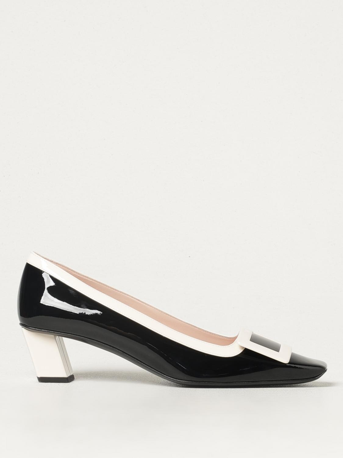 Roger Vivier 45mm Belle Vivier Patent Leather Pumps In Schwarz