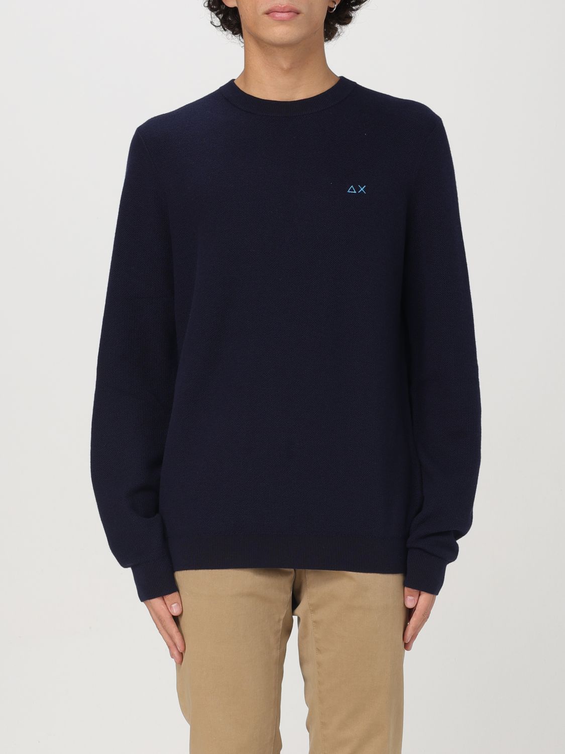 Sun 68 Sweater  Men Color Navy In Blue