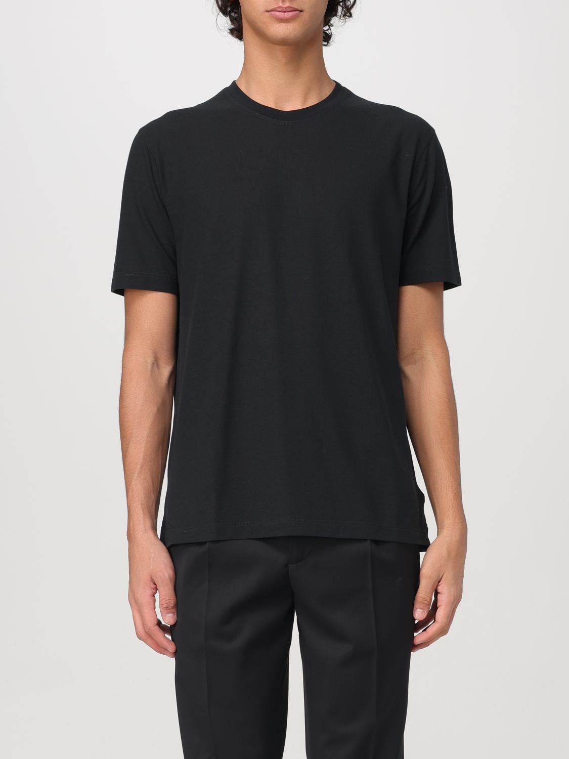 Zanone Cotton T-shirt In Schwarz