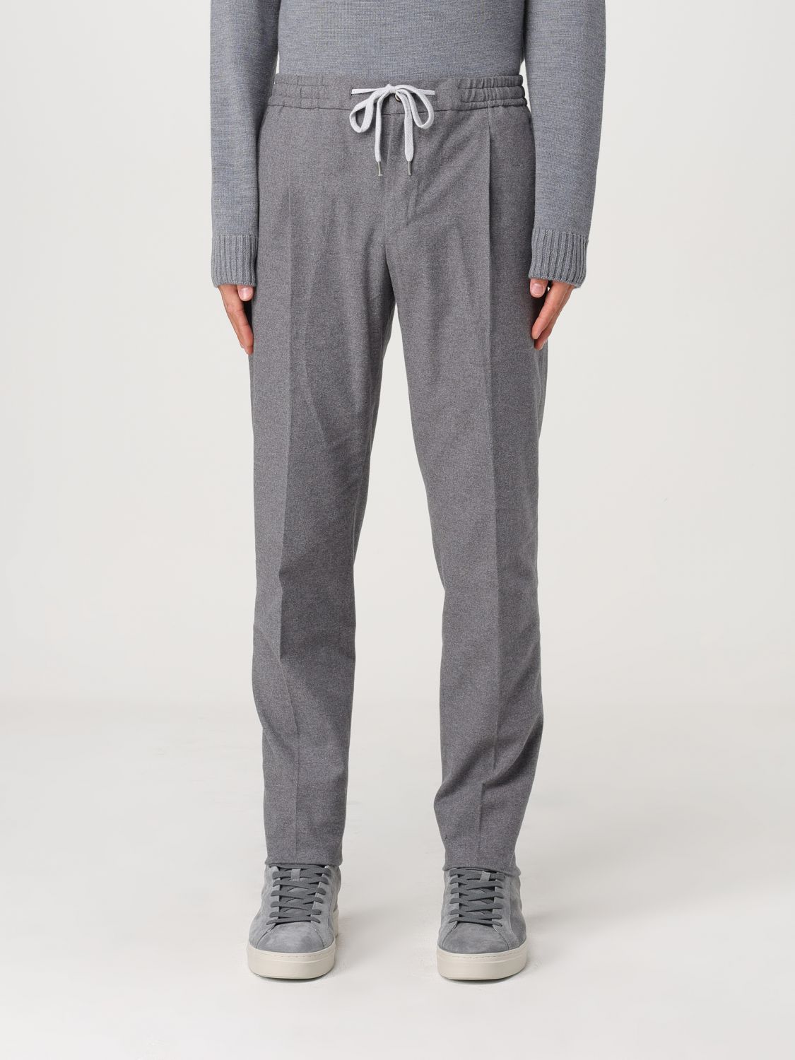 Shop Pt01 Pants  Men Color Grey In Grau