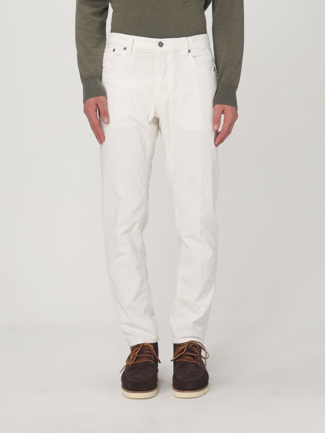 Shop Dondup Pants  Men Color White In Weiss