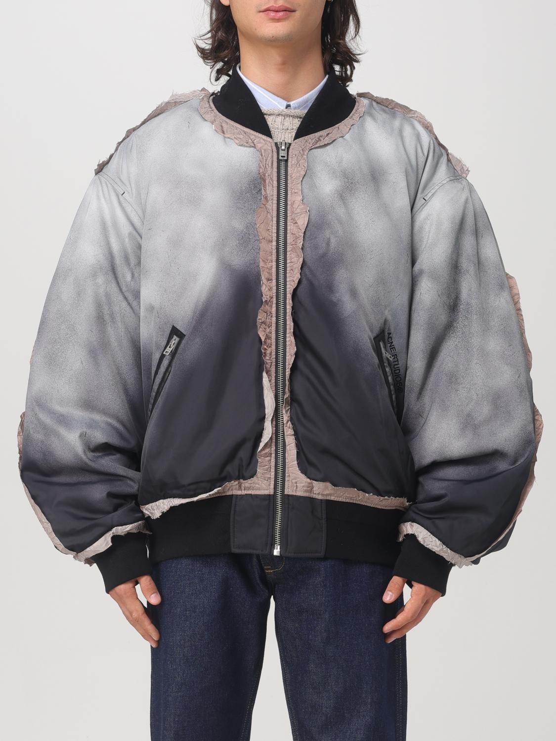 Acne Studios Distressed-effect Bomber Jacket In Schwarz