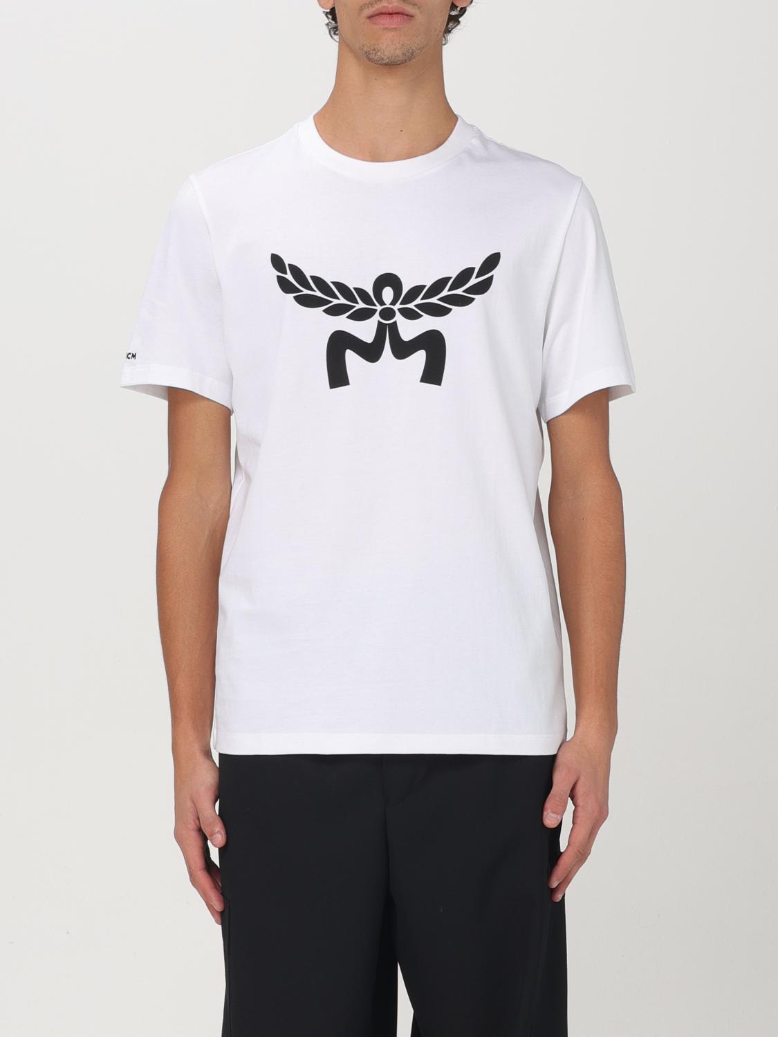 Mcm Logo T-shirt In Weiss