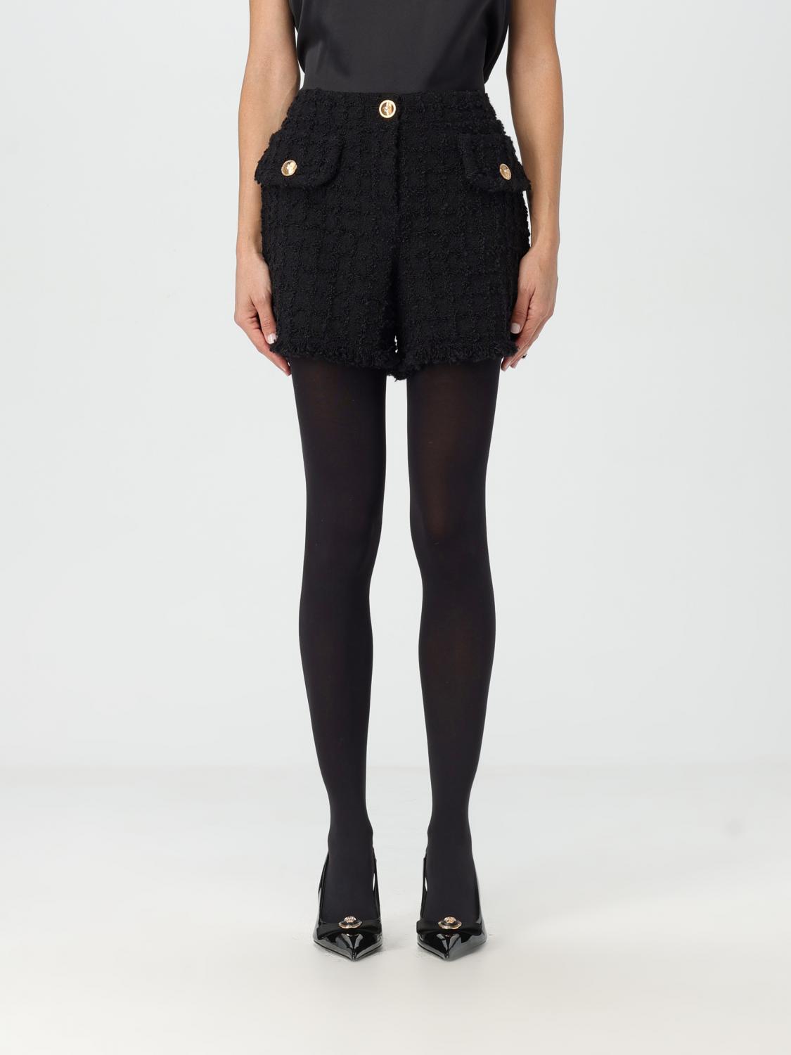 Versace Short Woman Color Black In Schwarz