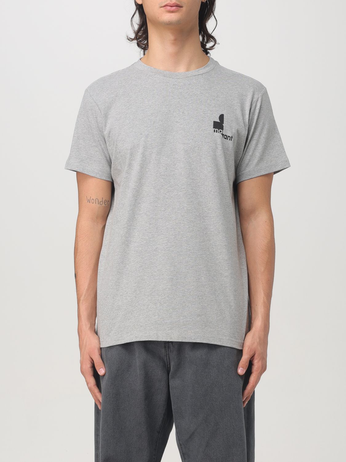 Shop Isabel Marant T-shirt  Men Color Grey In Grau