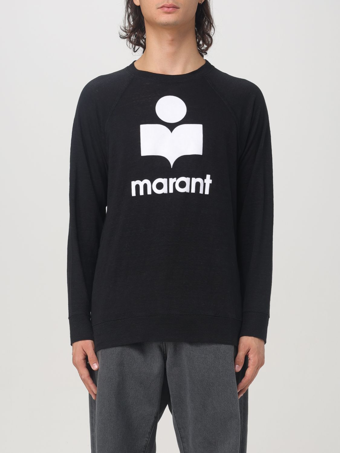 Shop Isabel Marant Sweater  Men Color Black In Schwarz