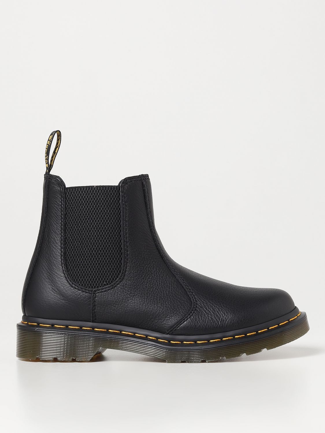 Shop Dr. Martens' Flat Ankle Boots Dr. Martens Woman Color Black In Schwarz