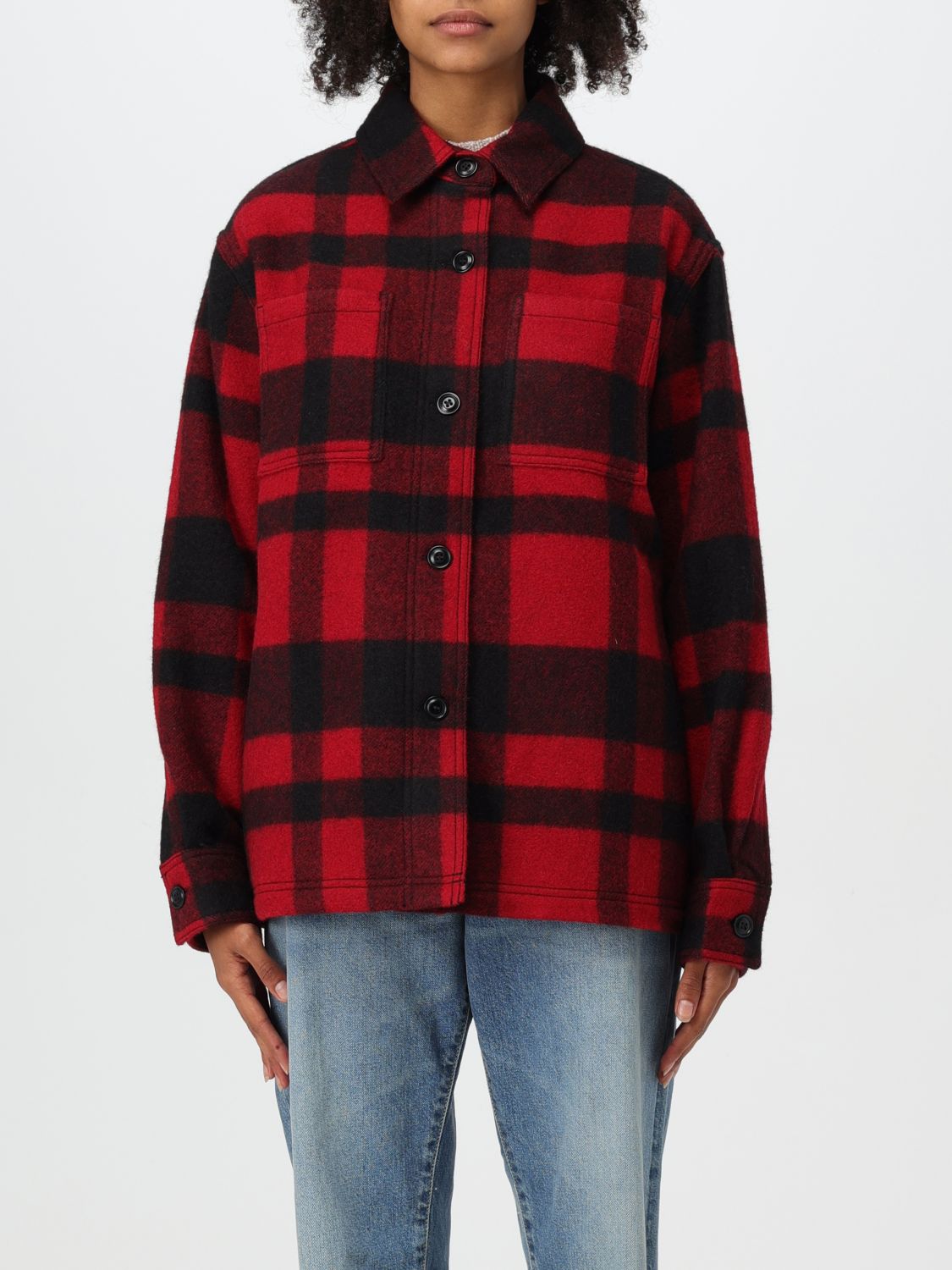 Shop Filson Shirt  Woman Color Red In Rot