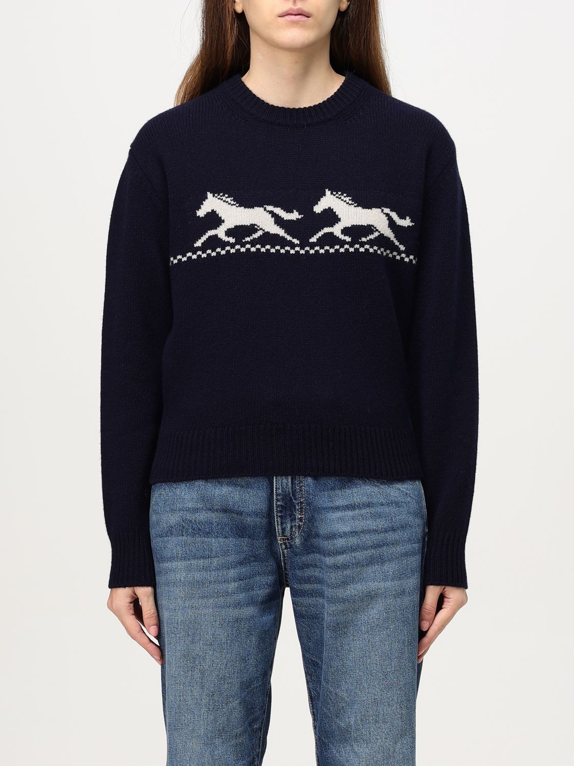 Shop Filson Sweatshirt  Woman Color Blue In Blau