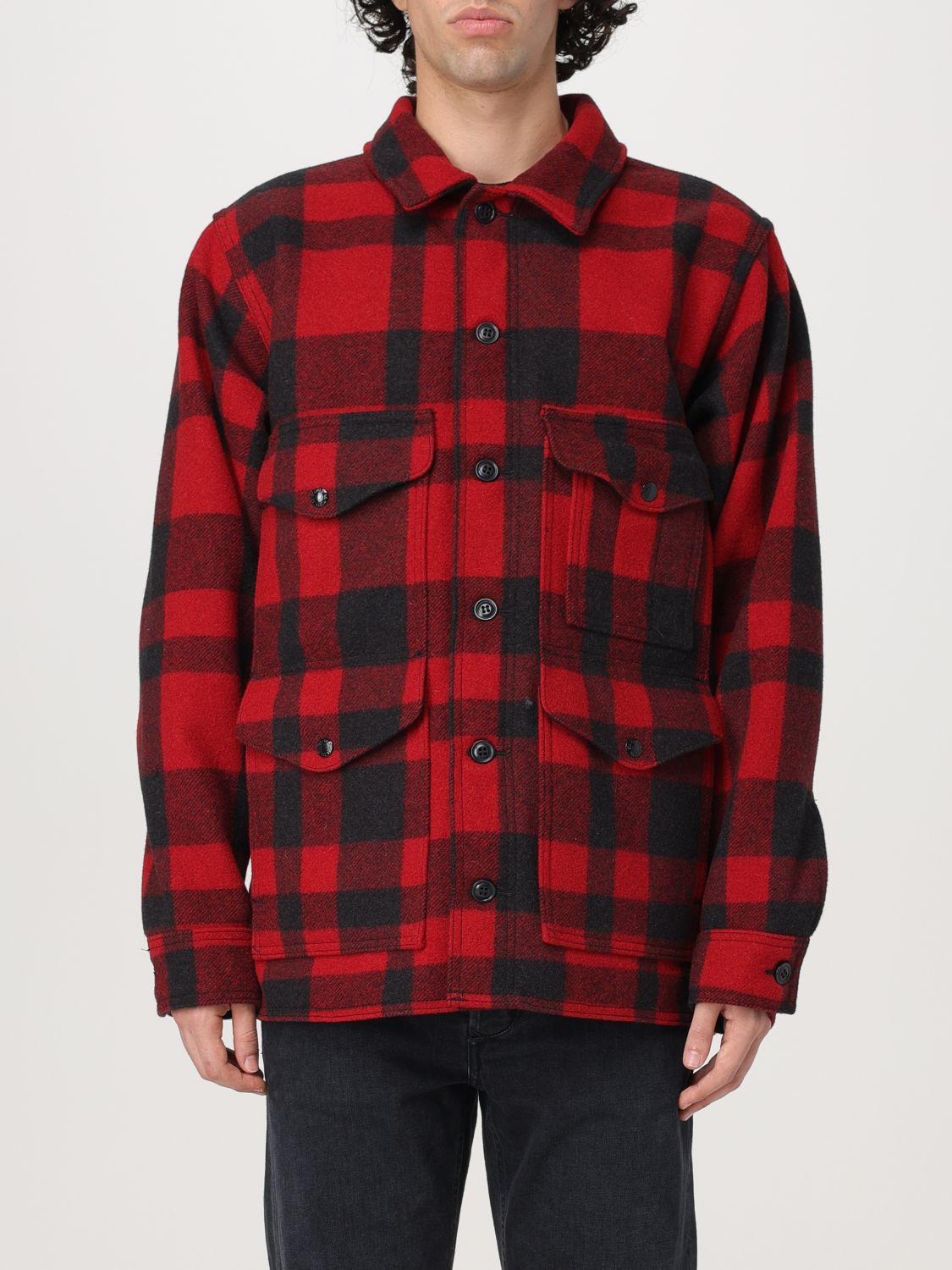 Shop Filson Jacket  Men Color Red In Rot