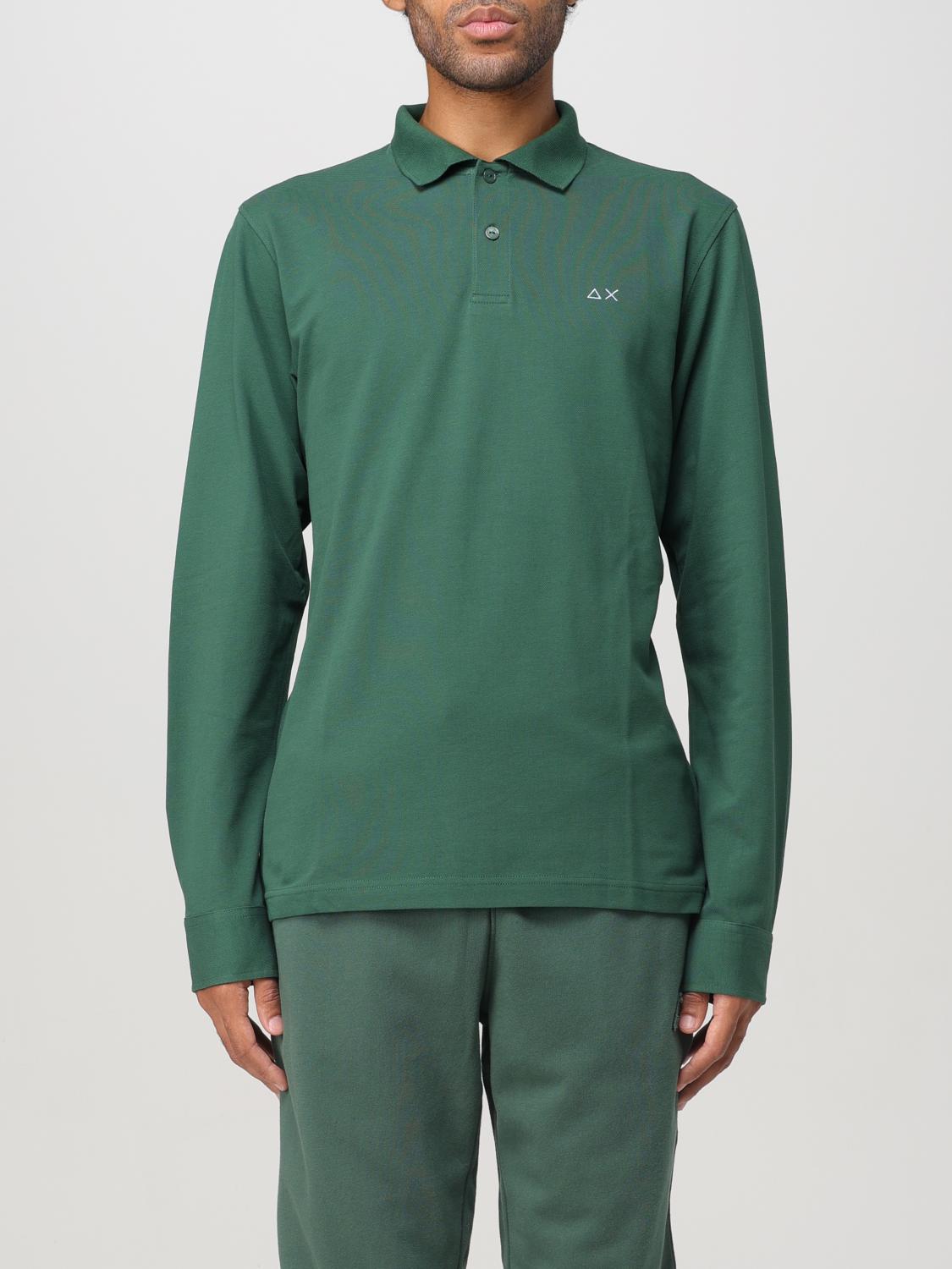 Sun 68 Polo Shirt Men Color Green In Grün