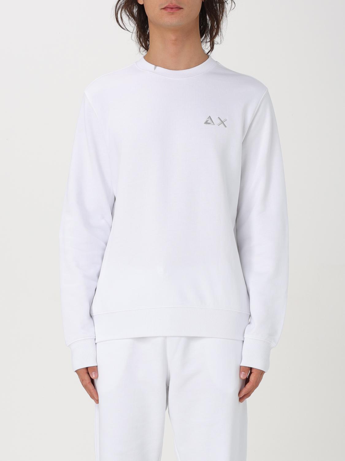 Shop Sun 68 Sweatshirt  Men Color White In Weiss