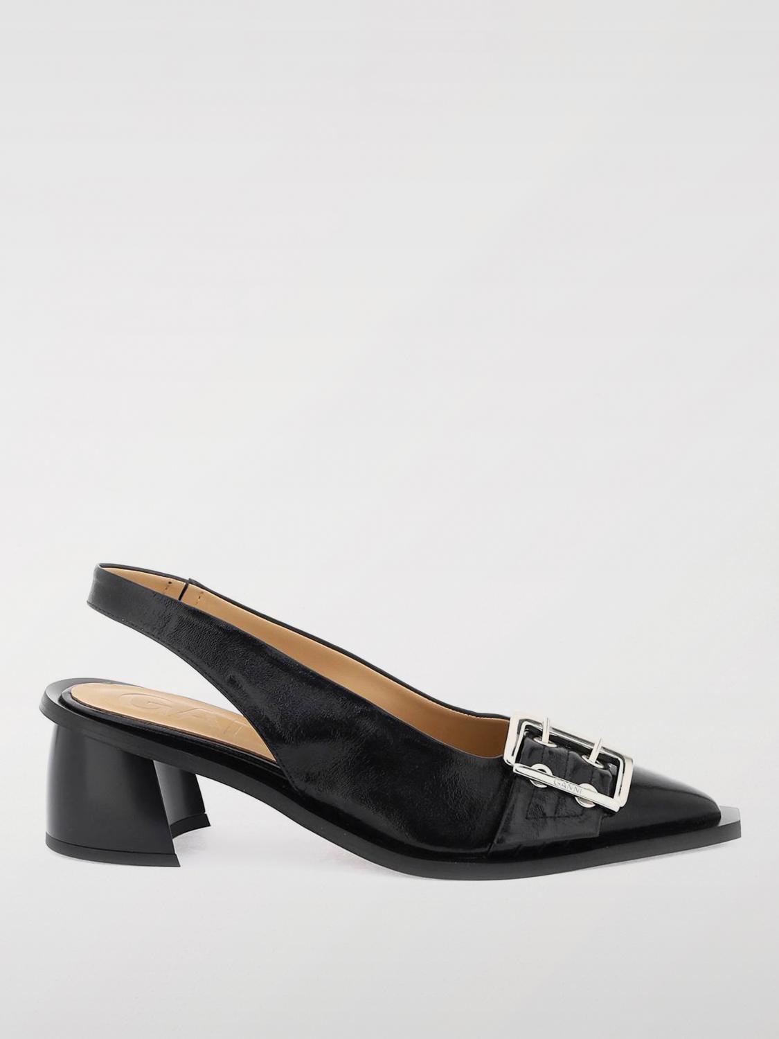 Shop Ganni Pumps  Woman Color Black In Schwarz