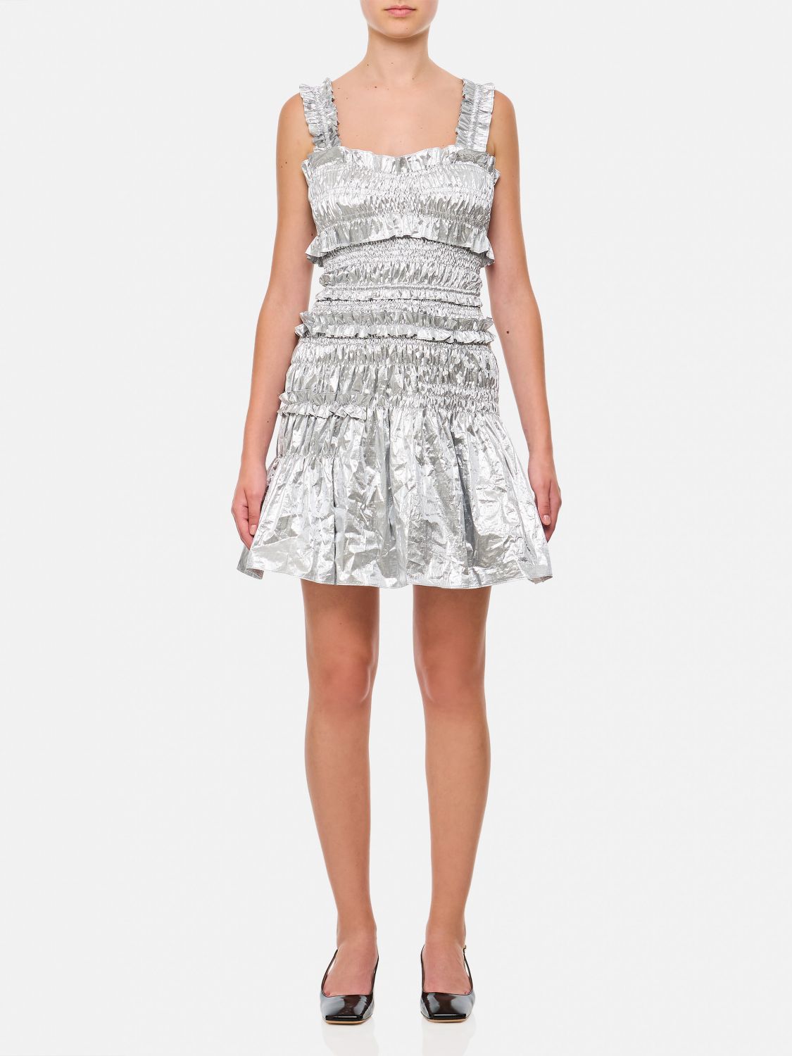 Cecilie Bahnsen Dress  Woman Color Silver In 银色