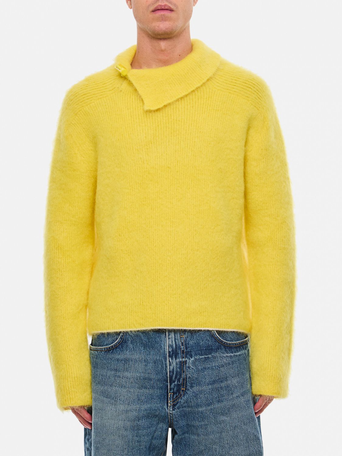 Shop Jacquemus Sweater  Men Color Yellow In Gelb