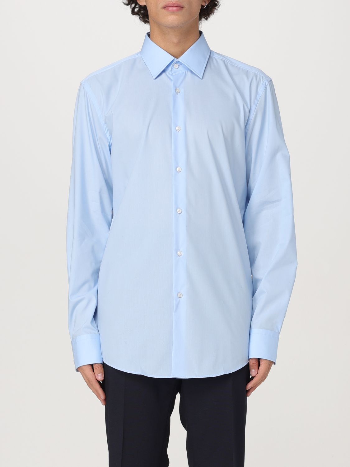 Hugo Boss Shirt Boss Men Color Gnawed Blue In Hellblau