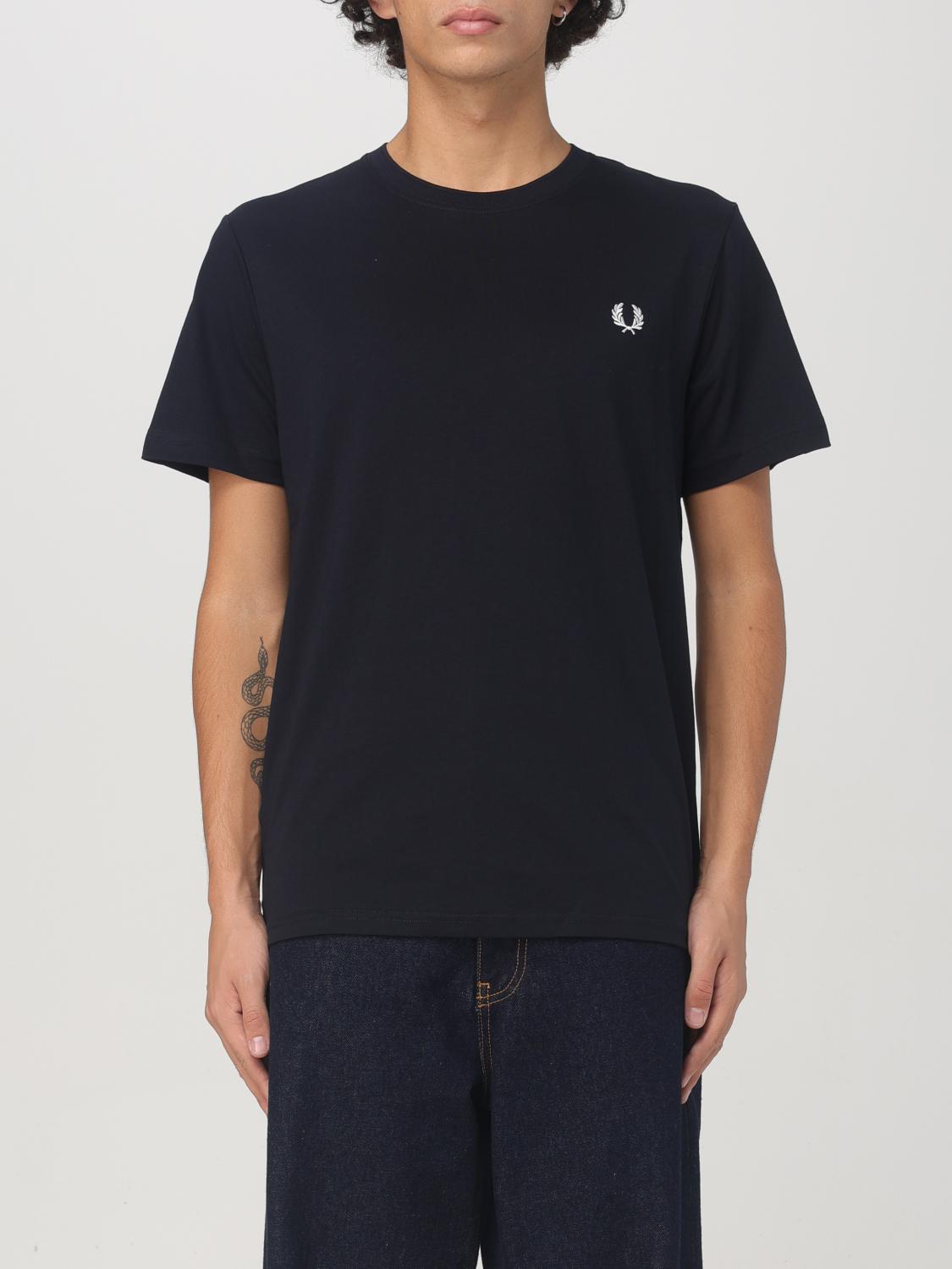 Shop Fred Perry T-shirt  Men Color Blue In Blau