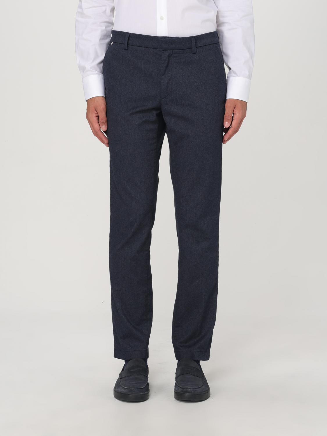 Shop Hugo Boss Pants Boss Men Color Blue In Blau