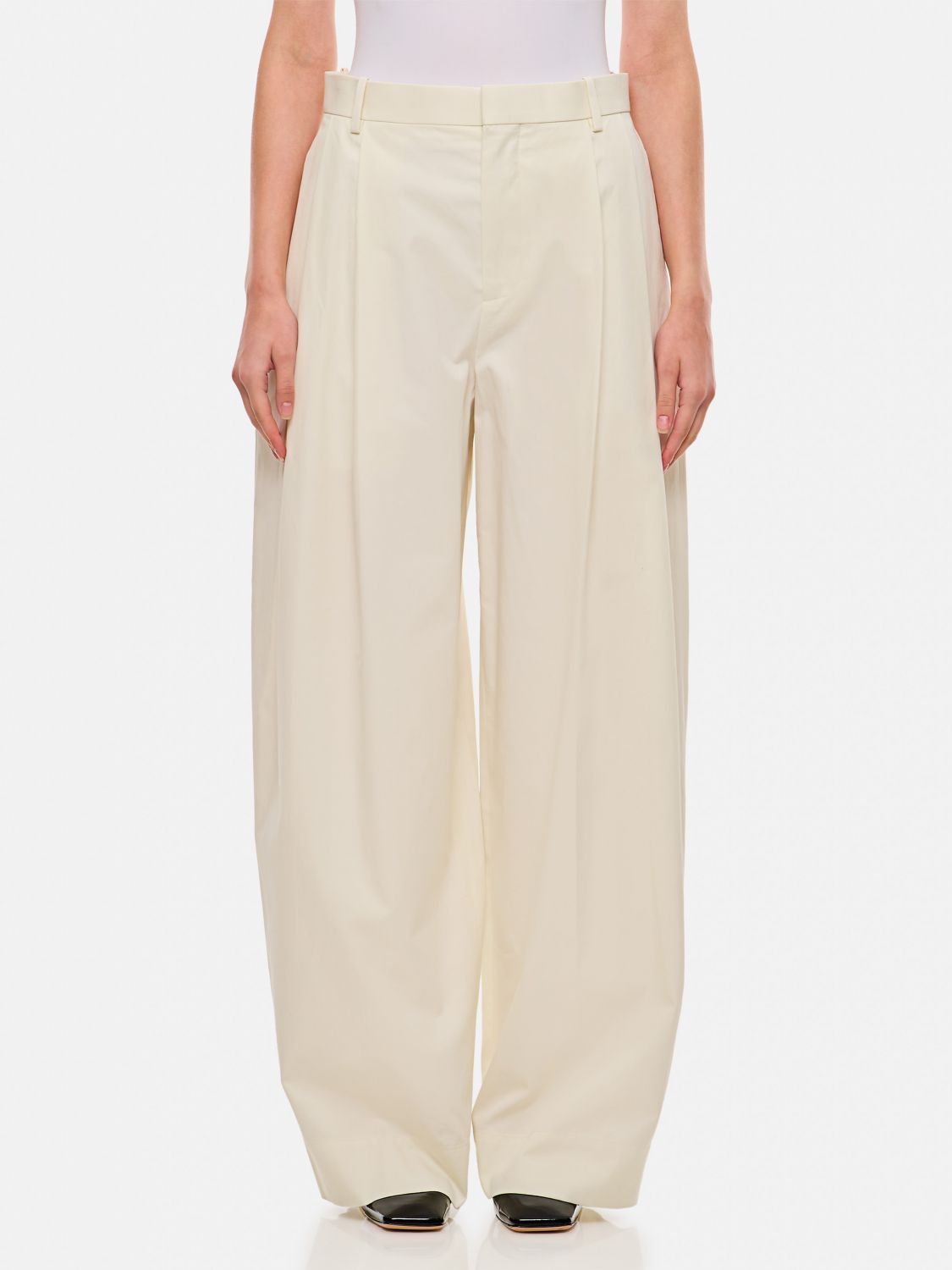 Bottega Veneta Pants  Woman Color White In 白色