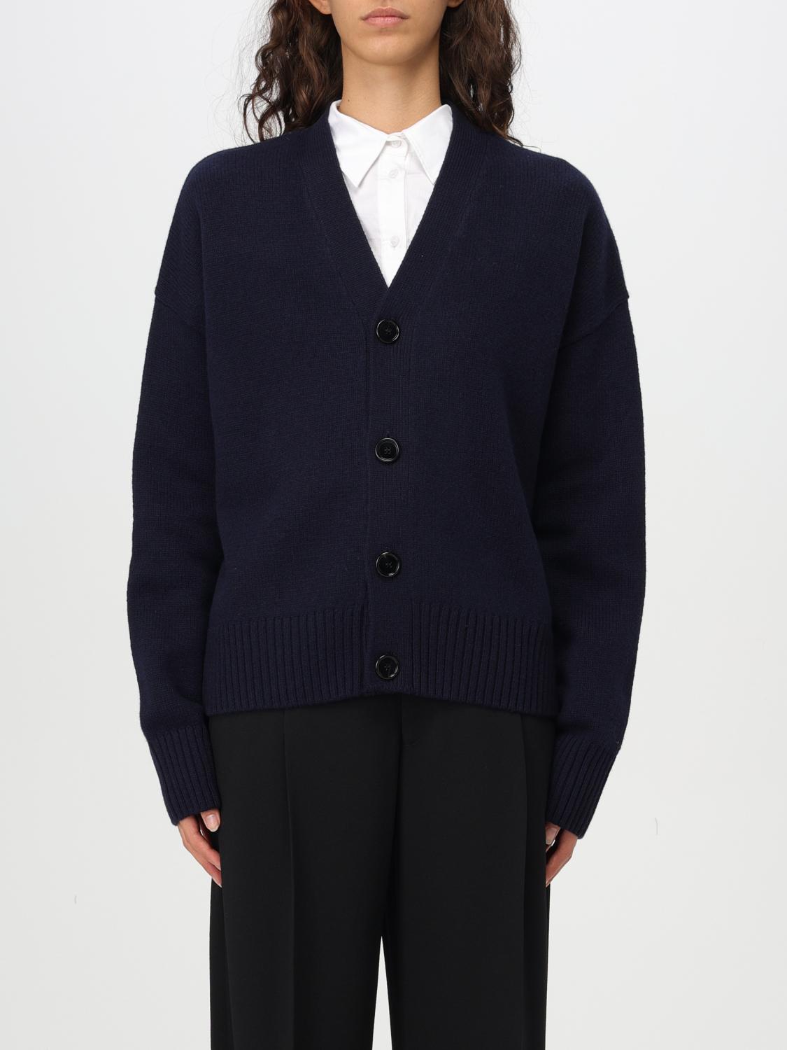 AMI ALEXANDRE MATTIUSSI CARDIGAN AMI PARIS WOMAN COLOR BLUE G19158009